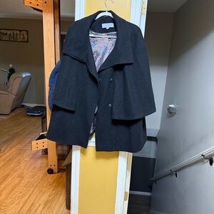 Marc New York Black and Burgundy Coat